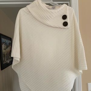 Cream poncho sweater